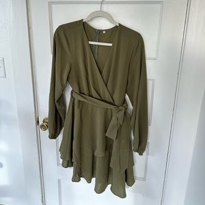 Green Vneck dress